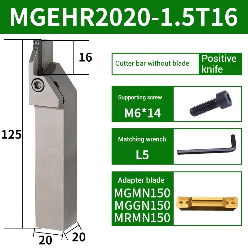 1021-CNC grooving toolholder spring steel toolholder vibration resistant and hardened MGEHR/L series lathe machine clamped grooving toolholder Shandong Denso Pricision Tools Co.,Ltd.